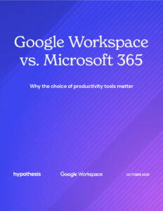 Capa do estudo Google Workspace vs. Microsoft 365