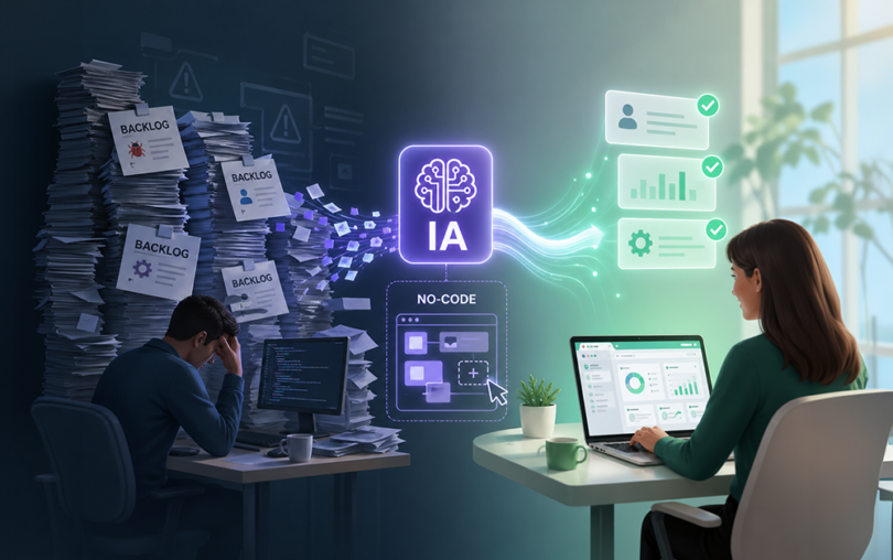 Soluções de IA: como o no-code reduz o backlog da TI